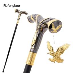 Golden Black Flowing Lines Eagle Luxury Fashion Cosplay  Stick Party Decorative Cane Elegant Crosier Knob Walking Stick 92cm