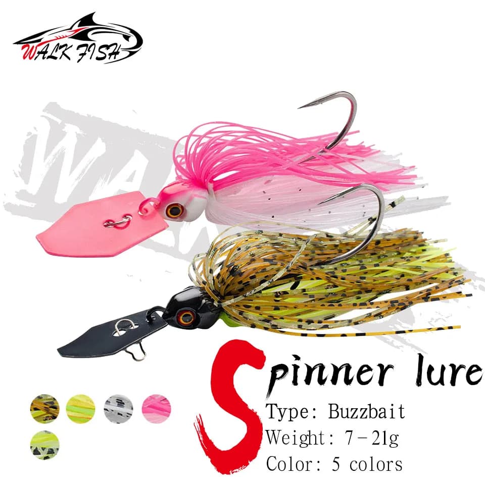 WALK FISH 7G/9G/12G/14G/21G Fishing Lure Chatter Bait Spinner Bait Blade Jig Dancer Buzzbait Wobbler Chatterbait for Bass Pike