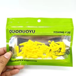 DUODUOYU 50PCS Small fishing paddle tail soft bait 25mm/35mm Isca Artificial jig mini little fish bait fishing multicolor Tackle