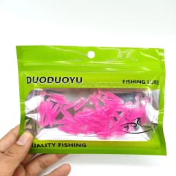 DUODUOYU 50PCS Small fishing paddle tail soft bait 25mm/35mm Isca Artificial jig mini little fish bait fishing multicolor Tackle