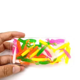 DUODUOYU 50PCS Small fishing paddle tail soft bait 25mm/35mm Isca Artificial jig mini little fish bait fishing multicolor Tackle