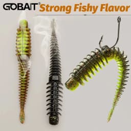 10PCS Soft Lures 6.5cm 7.5cm 8.5cm Thread TPE Worm Jig Hook Carp Fishing Crankbait Pesca Swimbait Gear Fishy Flavor Silicon Bait