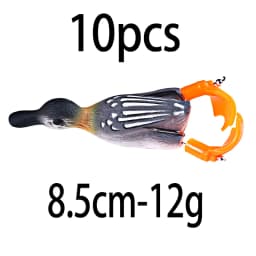 12g 8.5cm Duck Fishing Lure Ducking Fishing Frog Lure Artificial Bait Duckling 3D Eyes Fishing Baits Bass Carp Pike Fishing