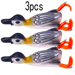 12g 8.5cm Duck Fishing Lure Ducking Fishing Frog Lure Artificial Bait Duckling 3D Eyes Fishing Baits Bass Carp Pike Fishing