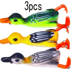 12g 8.5cm Duck Fishing Lure Ducking Fishing Frog Lure Artificial Bait Duckling 3D Eyes Fishing Baits Bass Carp Pike Fishing