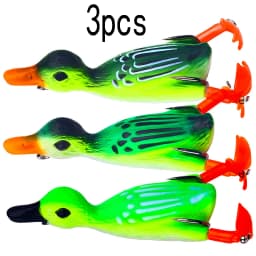 12g 8.5cm Duck Fishing Lure Ducking Fishing Frog Lure Artificial Bait Duckling 3D Eyes Fishing Baits Bass Carp Pike Fishing