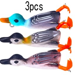 12g 8.5cm Duck Fishing Lure Ducking Fishing Frog Lure Artificial Bait Duckling 3D Eyes Fishing Baits Bass Carp Pike Fishing