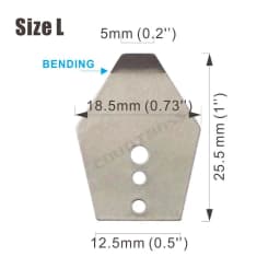 COUNTBASS 50pcs Stainless Steel/Black/Gold Swim Jig Blades, Chatterbait Blades, Shakee Blades,Swim Jig Dancer