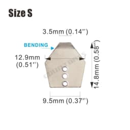 COUNTBASS 50pcs Stainless Steel/Black/Gold Swim Jig Blades, Chatterbait Blades, Shakee Blades,Swim Jig Dancer