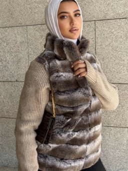 Street Faux Fur Patchwork Jacket Women Design Sense Long Sleeves Casual Female Coat 2025 Autumn Winter Lady Streetwear New