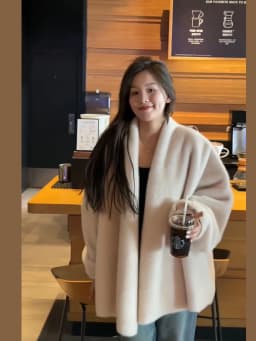 Women Maxi Faux Fur Coats Mid Length Coat Elegant Splice Thick Warm Full Sleeve Open Stitch Loose Mom Autumn Winter Streetwear