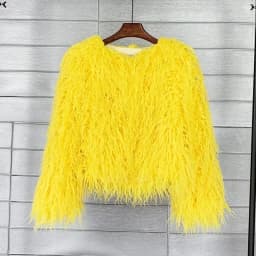 CM.YAYA Solid Faux Fur Coats Women Full Sleeve O-neck Open Stitch Covered Button Fur Jackets Winter Autumn Warm New Fashion