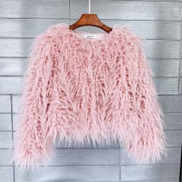 CM.YAYA Solid Faux Fur Coats Women Full Sleeve O-neck Open Stitch Covered Button Fur Jackets Winter Autumn Warm New Fashion