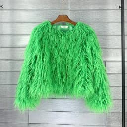 CM.YAYA Solid Faux Fur Coats Women Full Sleeve O-neck Open Stitch Covered Button Fur Jackets Winter Autumn Warm New Fashion
