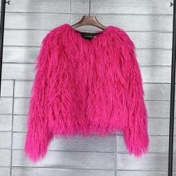CM.YAYA Solid Faux Fur Coats Women Full Sleeve O-neck Open Stitch Covered Button Fur Jackets Winter Autumn Warm New Fashion