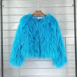 CM.YAYA Solid Faux Fur Coats Women Full Sleeve O-neck Open Stitch Covered Button Fur Jackets Winter Autumn Warm New Fashion
