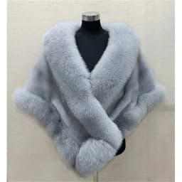 White Fur Shawl Jacket Women's 2026 Autumn Winter New Faux Mink Fox Fur Dress Cheongsam Cloak Coats Thicken Warm Short Outwear