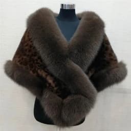 White Fur Shawl Jacket Women's 2026 Autumn Winter New Faux Mink Fox Fur Dress Cheongsam Cloak Coats Thicken Warm Short Outwear