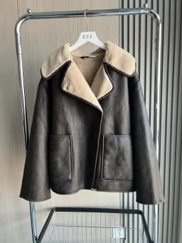 ETJ 2025 Fall/Winter New Arrival Women's ZW Series Double-Sided Collar Oversized Long-Sleeve Jacket Warm Coat 3548246