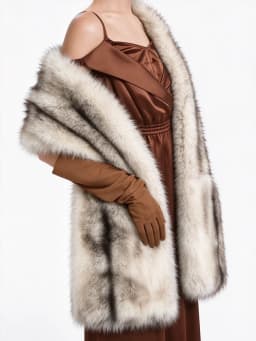 PUAL 2026 Brand Fashion Faux Fur Scarf for Woman Autumn Winter Fluffy Striped Eco Fox Fur Neckerchief Luxury Shawl Scarves