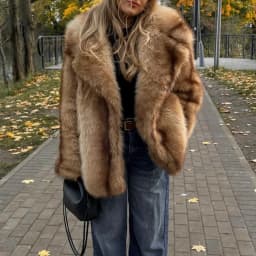 PUAL Luxury Brand Fashion Women Yellow Striped Faux Fur Jacket Coat Chic Girls 2025 Winter Oversized Warm Outerwear Overcoat