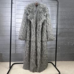 DEAT 2026 Autumn Winter New Fashion Beach Wool Faux Fur Coat For Women Suit Collar Solid Color Long Overcoat Female 11A07448