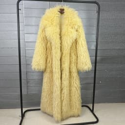 DEAT 2026 Autumn Winter New Fashion Beach Wool Faux Fur Coat For Women Suit Collar Solid Color Long Overcoat Female 11A07448