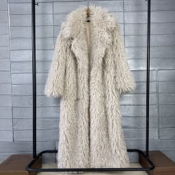 DEAT 2026 Autumn Winter New Fashion Beach Wool Faux Fur Coat For Women Suit Collar Solid Color Long Overcoat Female 11A07448