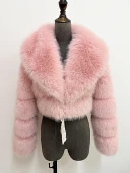 ZADORIN Trend Fur Top New Cropped Faux Fur Coat Woman Clothing Furry Faux Fur Jacket Winter Coats for Woman Outerwears Top Mujer