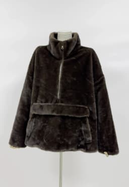2025 Designer Faux Fur Coat, New Winter Style, Warm Pullover Zipper Top Simple Stylish And Elegant