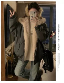 Double-Sided Warm Fur Coat Women Autumn Winter Loose Thicken Plush Cotton Coat 2025 New Women Hooded Imitation Mink Fur Outwear