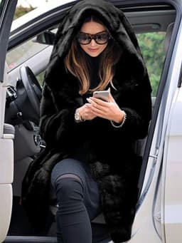 New Oversize Winter Women's Fur Coat Faux Fox Fur Windbreaker Hooded Long Parkas Jackets Padded Warm