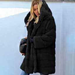 New Oversize Winter Women's Fur Coat Faux Fox Fur Windbreaker Hooded Long Parkas Jackets Padded Warm
