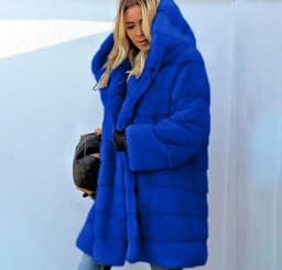 New Oversize Winter Women's Fur Coat Faux Fox Fur Windbreaker Hooded Long Parkas Jackets Padded Warm