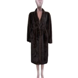 Lautaro Winter Long Black Luxury Elegant Stylish Thick Warm Fluffy Hairy Soft Faux Mink Fur Coat Women Stand Collar Sashes 2023