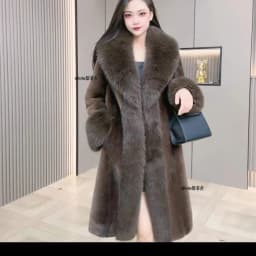 Faux Fur Coats Women Long Coat Thick Warm Turn Down Collar Open Stitch Spring Outerwear Jackets Elegant Splice Autumn Winter