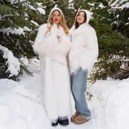 Neo Mint 2024 Winter Furry Faux Fur Coat Long Women Luxury Brand Tassels Fluffy Fur Jacket Female Streetwear Super Warm Overcoat