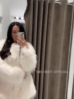 Neo Mint 2024 Winter Furry Faux Fur Coat Long Women Luxury Brand Tassels Fluffy Fur Jacket Female Streetwear Super Warm Overcoat