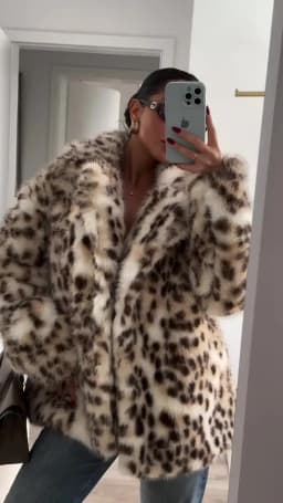Neo Mint Exclusive Long Brown Leopard Fox Fur Coat Women Winter 2024 New Luxury Hot Brand Fashion Girls Faux Fur Jacket Overcoat