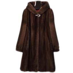 Winter women's new mink coat long hooded casual warm jacket