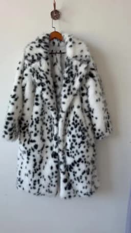 New Cool Girls Faux Fur Coat Long Belted Leopard Print Fox Fur Outerwears Women Autumn Winter Thick Warm Soft Fluffy Overcoat
