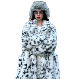 New Cool Girls Faux Fur Coat Long Belted Leopard Print Fox Fur Outerwears Women Autumn Winter Thick Warm Soft Fluffy Overcoat