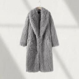 Winter Faux Fur Long Coat Women Vintage Full Sleeve Pocket Lapel Thicken Warm Outwear Female 2026 Fashion Urban Streetwear Lady