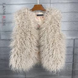 LANMREM 2026 Autumn Winter Eco-Friendly Fur Women's Vest Artificial Fur Lamb Wool Warm Sleeveless Coat Fashion Clothing 2DB4926