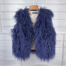 LANMREM 2026 Autumn Winter Eco-Friendly Fur Women's Vest Artificial Fur Lamb Wool Warm Sleeveless Coat Fashion Clothing 2DB4926