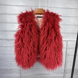 LANMREM 2026 Autumn Winter Eco-Friendly Fur Women's Vest Artificial Fur Lamb Wool Warm Sleeveless Coat Fashion Clothing 2DB4926