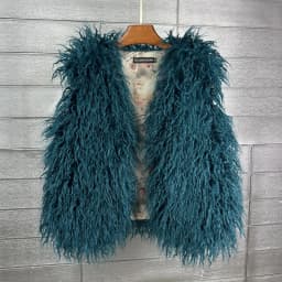 LANMREM 2026 Autumn Winter Eco-Friendly Fur Women's Vest Artificial Fur Lamb Wool Warm Sleeveless Coat Fashion Clothing 2DB4926