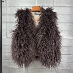 LANMREM 2026 Autumn Winter Eco-Friendly Fur Women's Vest Artificial Fur Lamb Wool Warm Sleeveless Coat Fashion Clothing 2DB4926