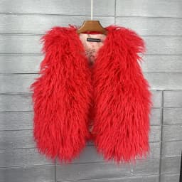 LANMREM 2026 Autumn Winter Eco-Friendly Fur Women's Vest Artificial Fur Lamb Wool Warm Sleeveless Coat Fashion Clothing 2DB4926