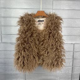 LANMREM 2026 Autumn Winter Eco-Friendly Fur Women's Vest Artificial Fur Lamb Wool Warm Sleeveless Coat Fashion Clothing 2DB4926